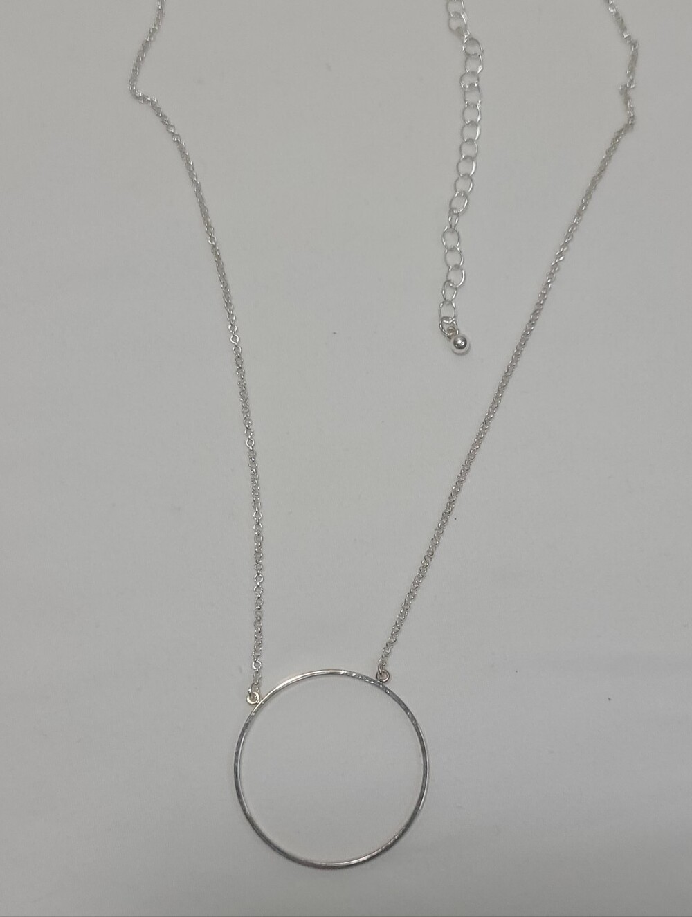 Lele Sadoughi Silver Open Circle Pendant Necklace